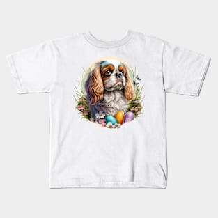 King Spaniel happy easter day Kids T-Shirt